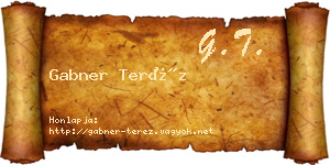 Gabner Teréz névjegykártya